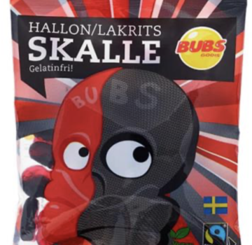 Bubs Bubs Raspberry Lakritz  skalle -90 gram