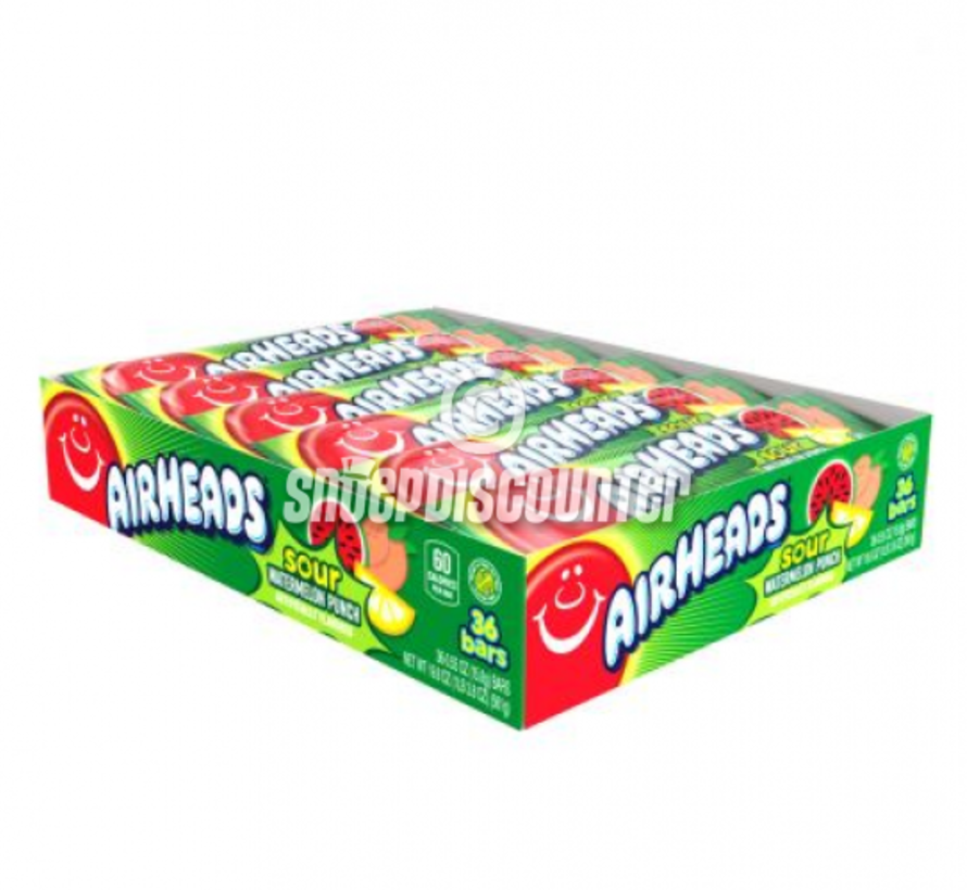 Airheads Sour Watermelon Punch -Doos 36 stuks