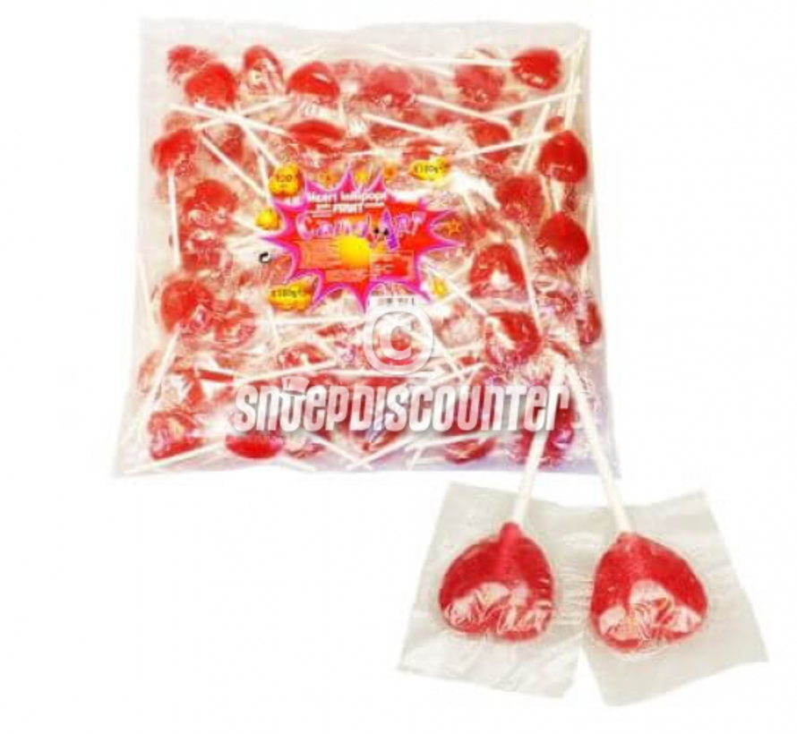 Fun Hartjes Lolly -zak 100 stuks