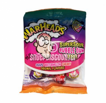 Warheads Warheads Sour Bubble Gum Lolly-zakje 105 gram