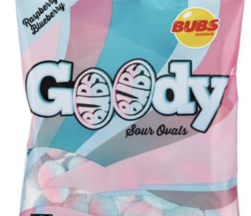 Bubs Bubs Sour Raspberry Blueberry Ovals -90 gram