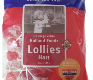 Holland Foodz Hart Lollies -zak 120 stuks