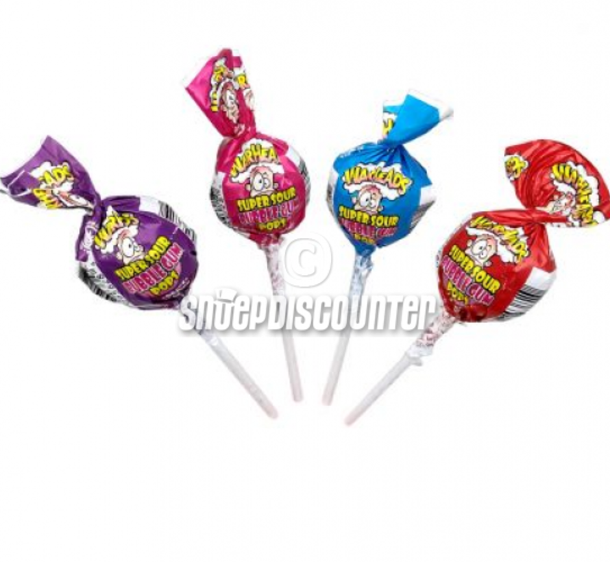 Warheads Sour Bubble Gum Lolly-zakje 105 gram