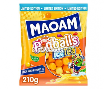 Haribo snoep Maoam Pinballs IceTea -Doos 14x210 gram