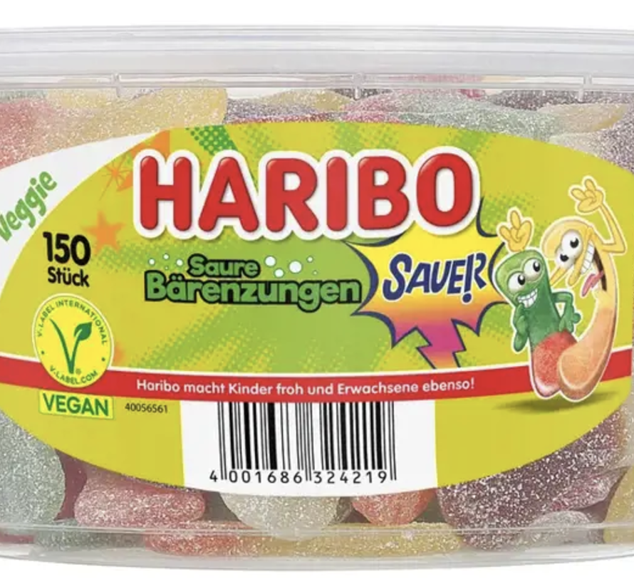 Haribo Saure Bärenzungen -Silo 150 stuks