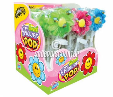 Johnny Bee Sweet Flower Pop Lolly -Doos 30 stuks