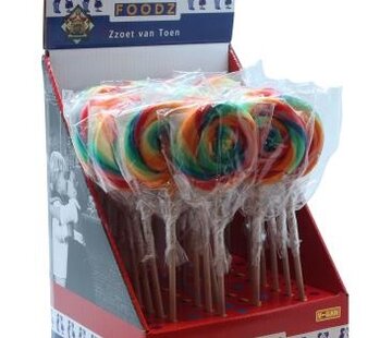 Holland Foodz Spiraal Lolly Regenboog -Doos 30 stuks