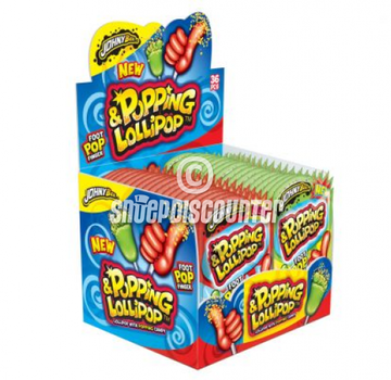 Johny Bee Popping & Lollipop FootPopFinger- Doos 36 stuks