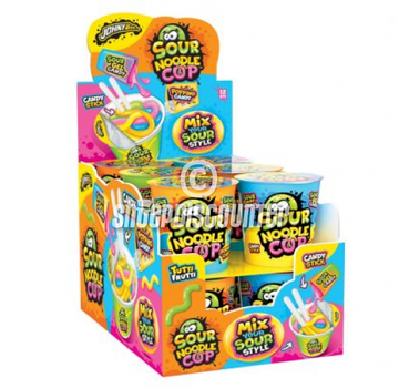 Johnny Bee SOUR Noodles Cup -Doos 12 stuks