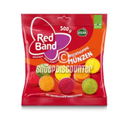 Red Band snoep VEGGIE Winegum Munten -zak 500 gram