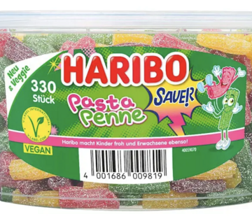 Haribo snoep Haribo Pasta Penne Sauer- Silo 330 stuks