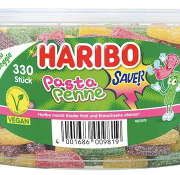 Haribo snoep Haribo Pasta Penne Sauer- Silo 330 stuks