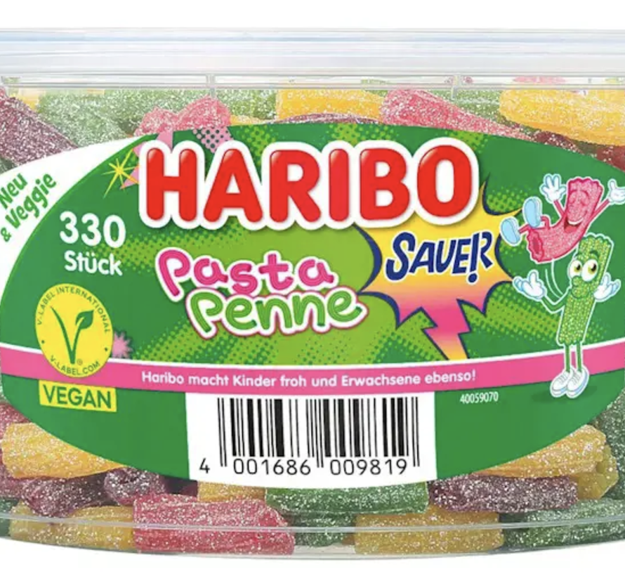 Haribo Pasta Penne Sauer- Silo 330 stuks