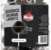 Hirsch Lollypop Salmiak Lakritz -Silo 100 stuks