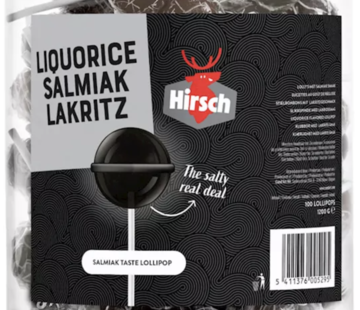 Hirsch Lollypop Salmiak Lakritz -Silo 100 stuks