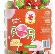 Hirsch Lollypop Strawberry -Silo 100 stuks
