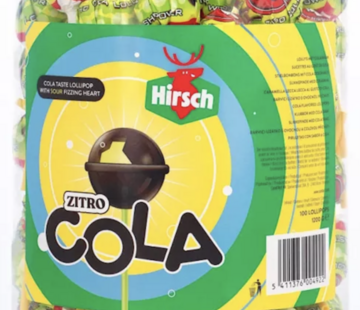 Hirsch Cola Citroen Lolly- Silo 100 stuks