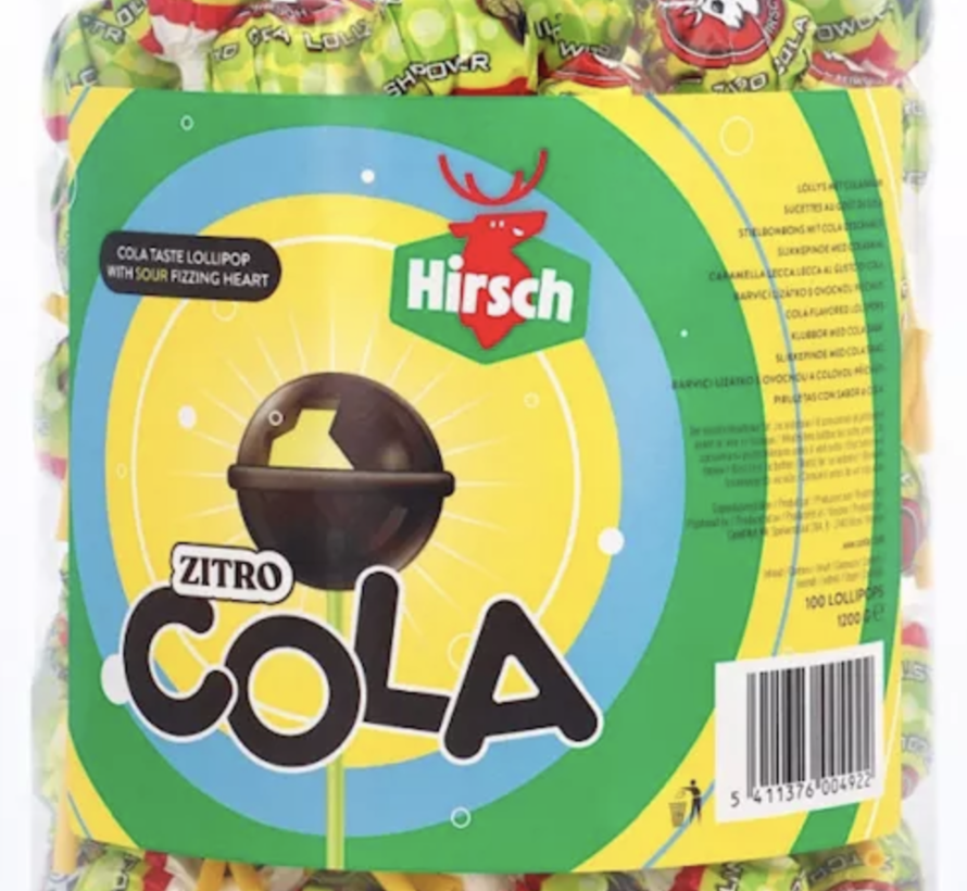 Cola Citroen Lolly- Silo 100 stuks