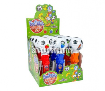 Funny Candy Voetbal Pop-up- Lolly -Doos 12 stuks