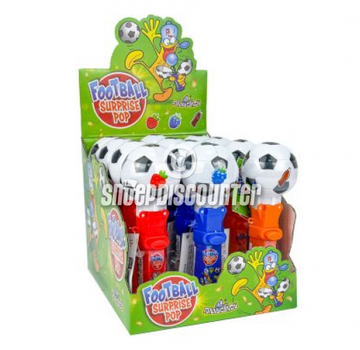Funny Candy Voetbal Pop-up- Lolly -Doos 12 stuks