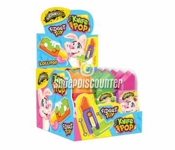 Johny Bee Knife Pop -Doos 12 stuks