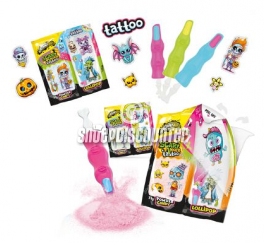 Scary Finger + Tattoo -Doos 18 stuks