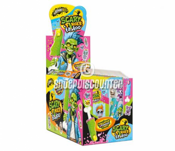 Johnny Bee Scary Finger + Tattoo -Doos 18 stuks