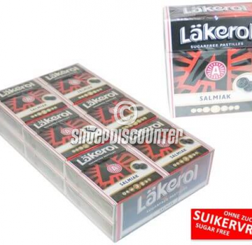 Läkerol Salmiak Suikervrij -Doos 12 stuks