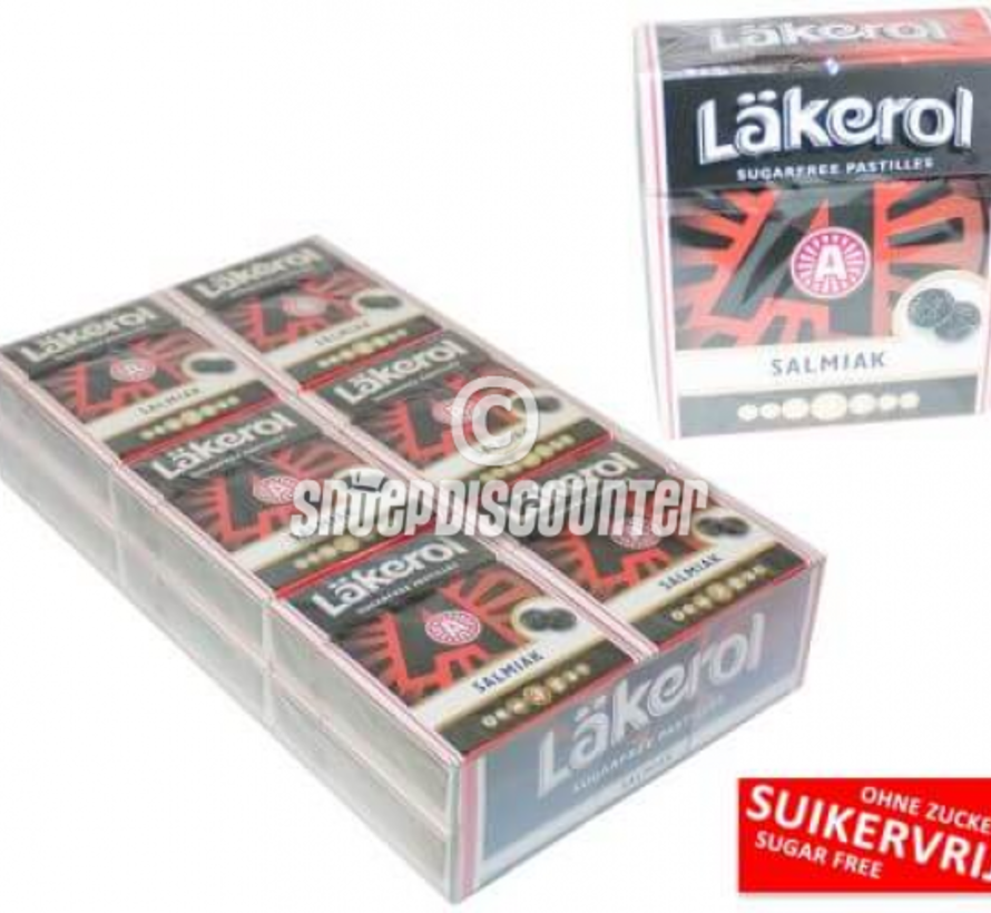 Salmiak pastilles suikervrij -Doos 12 stuks