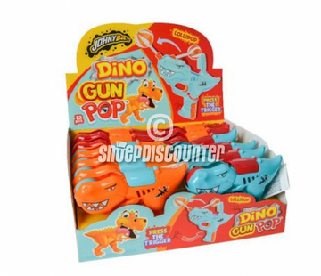Johny Bee Dino Gun Lollypop -Doos 12 stuks