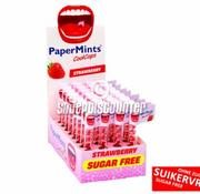 Papermints CoolCaps Tubes STRAWBERRY SUIKERVRIJ -Doos 32 stuks