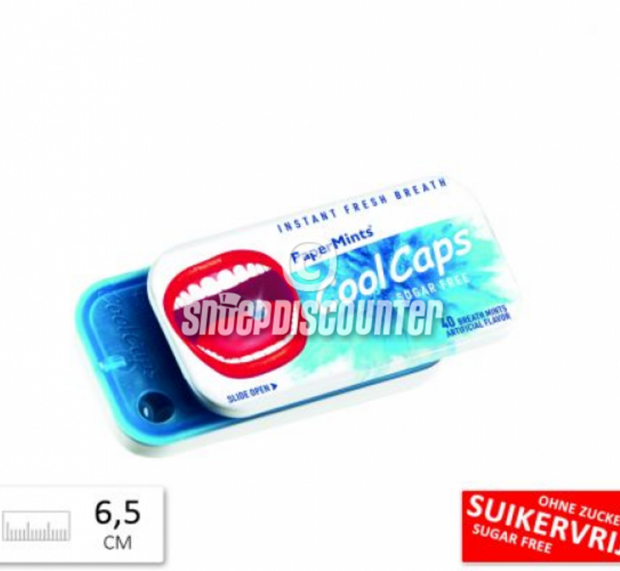 CoolCaps Tin SUIKERVRIJ -Doos 24 stuks