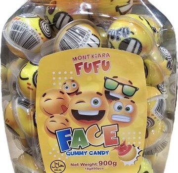 Halal FuFu FACE Gummy Candy - Pot 50 stuks