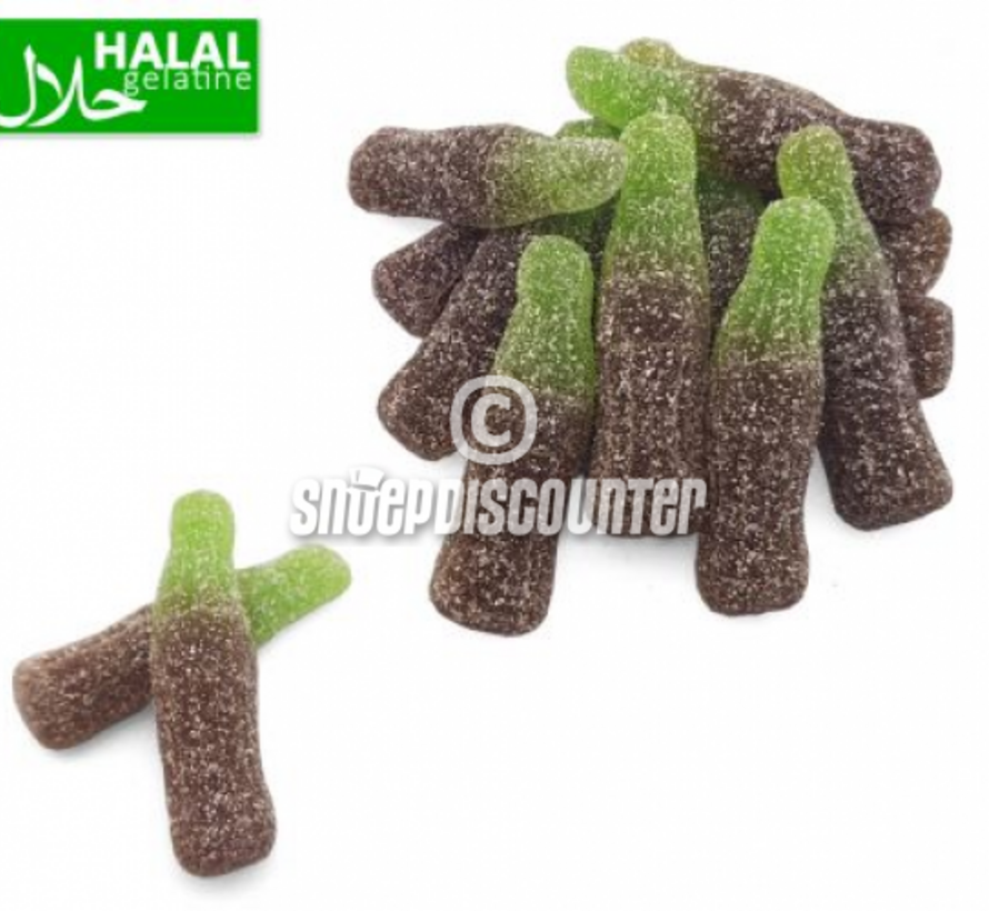 Gesuikerde sour cola bottles -1 kilo