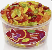 Red Band snoep Schoentjes Fruitgummi -Silo 1.250 gram