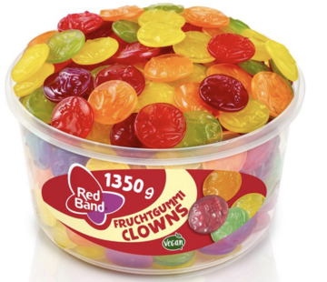 Red Band snoep Clowns  fruitgummies - Silo 1.350 gram