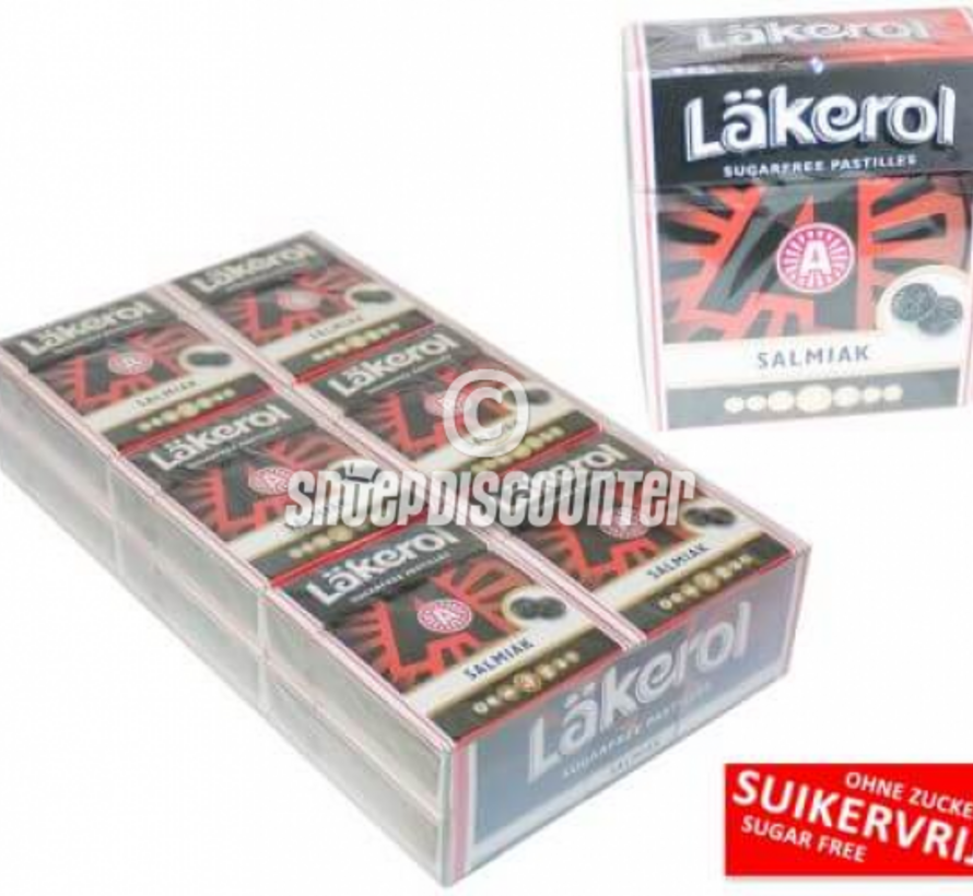 Läkerol Salmiak SUIKERVRIJ -Doos 12 stuks