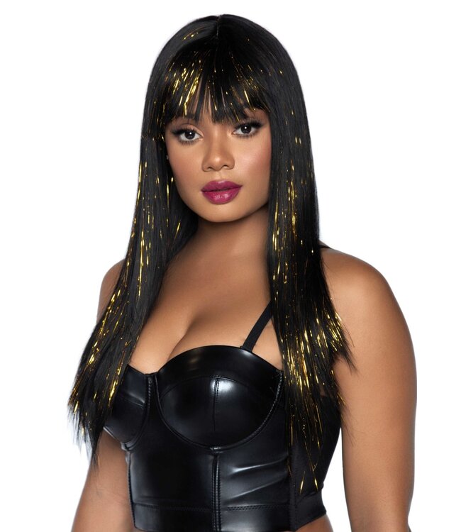 Leg Avenue Long bang wig with tinsel