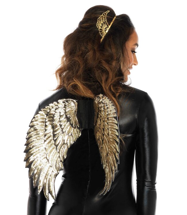 Gold sequin wings