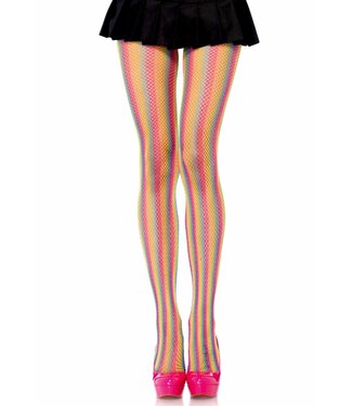 Rainbow Fishnet Pantyhose