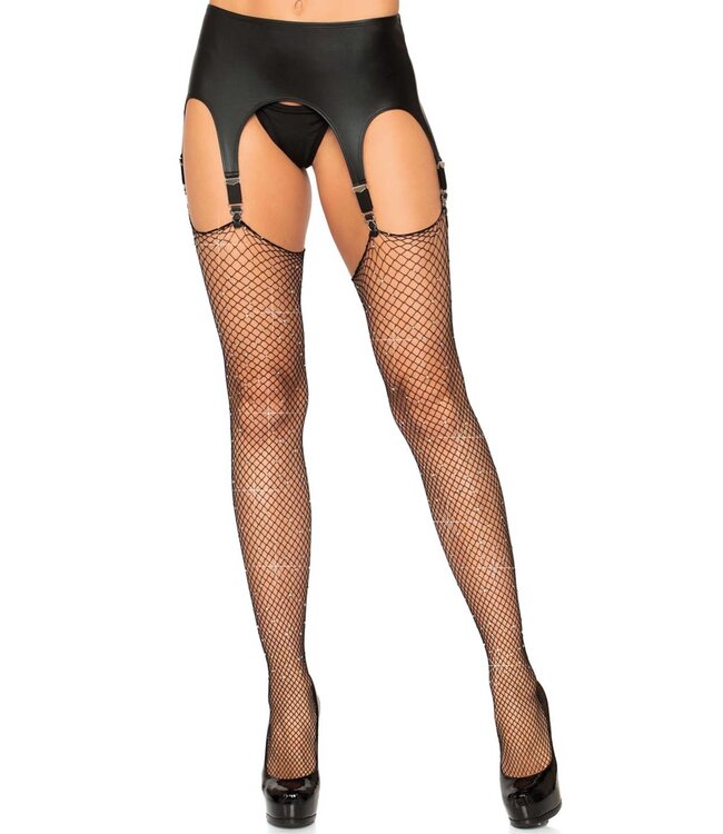 Rhinestone fishnet stockings