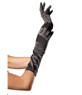 Elbow Length Satin Gloves