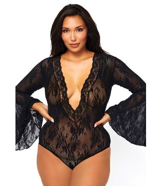 Bell sleeved bodysuit