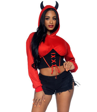 Devil cropped hoodie