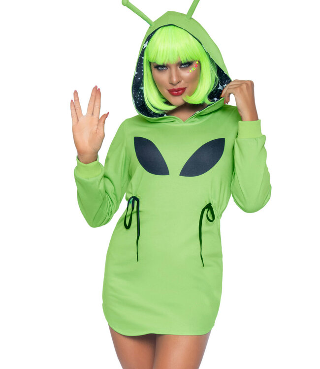 Alien fleece hoodie dress