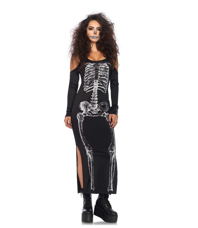 Side Slit Skeleton Dress
