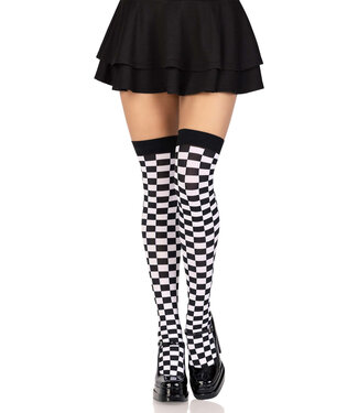 Checkerboard Thigh Highs