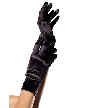 Wrist Length Satin Gloves