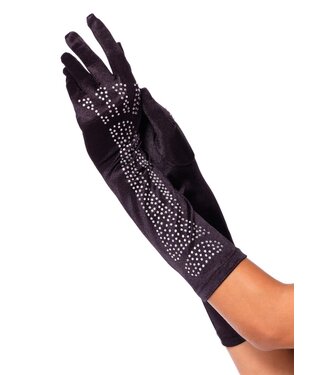 Rhinestone Bone Gloves