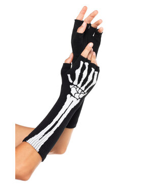 Skeleton Fingerless Gloves